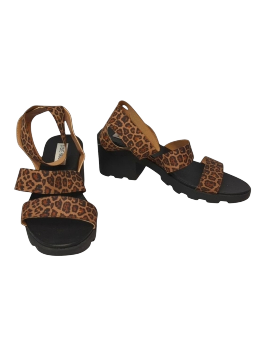 Steve Madden Haidar Leopard Cheetah Platform Sandals